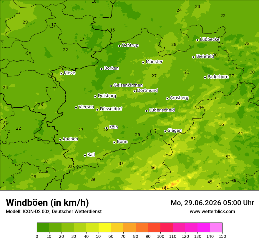 Maximale Windböen