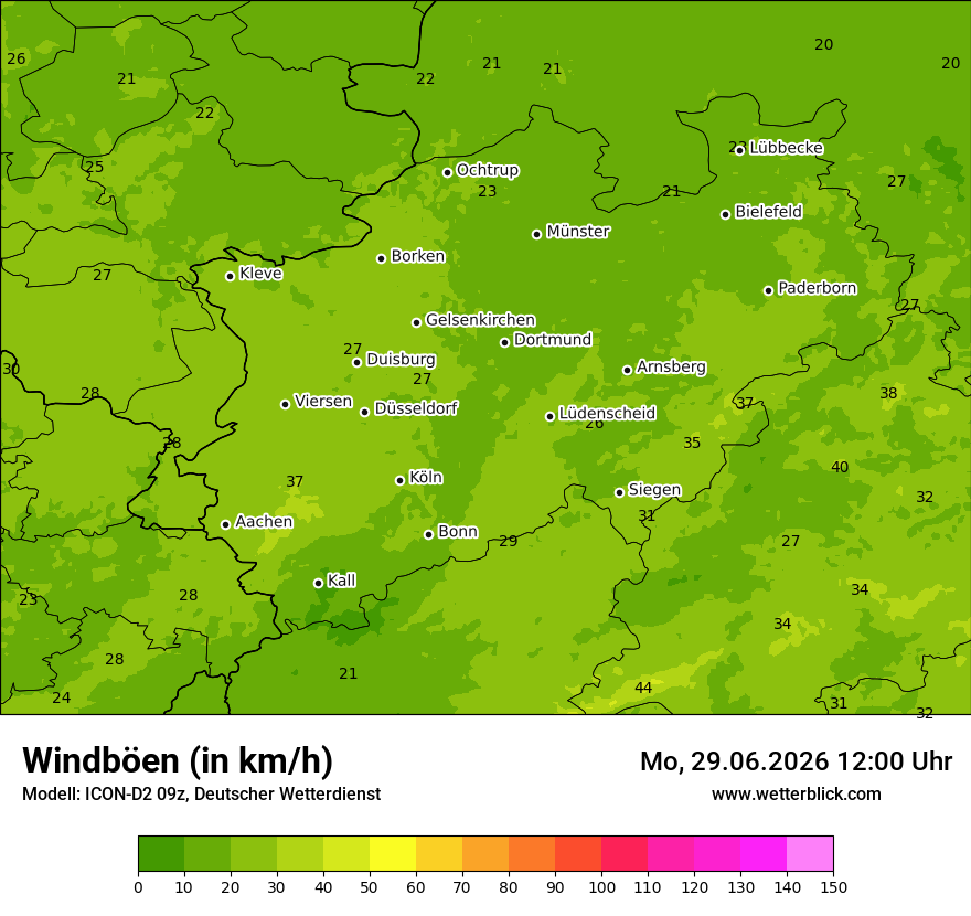 Maximale Windböen
