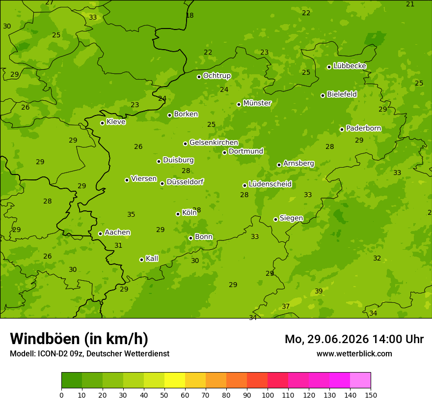 Maximale Windböen