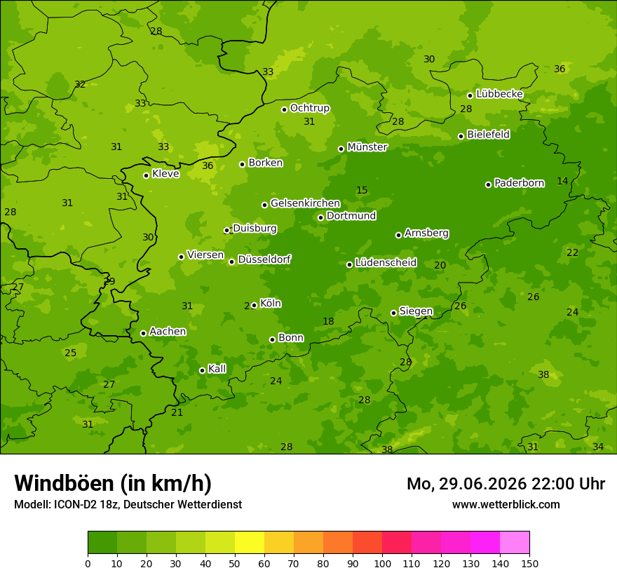 Maximale Windböen