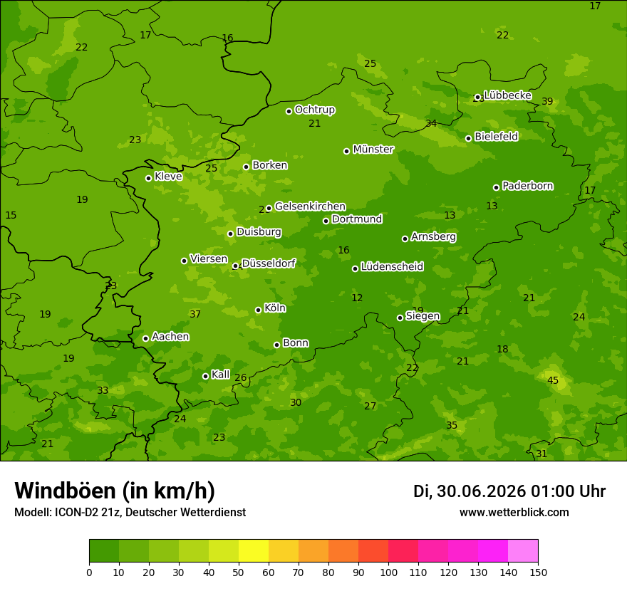 Maximale Windböen