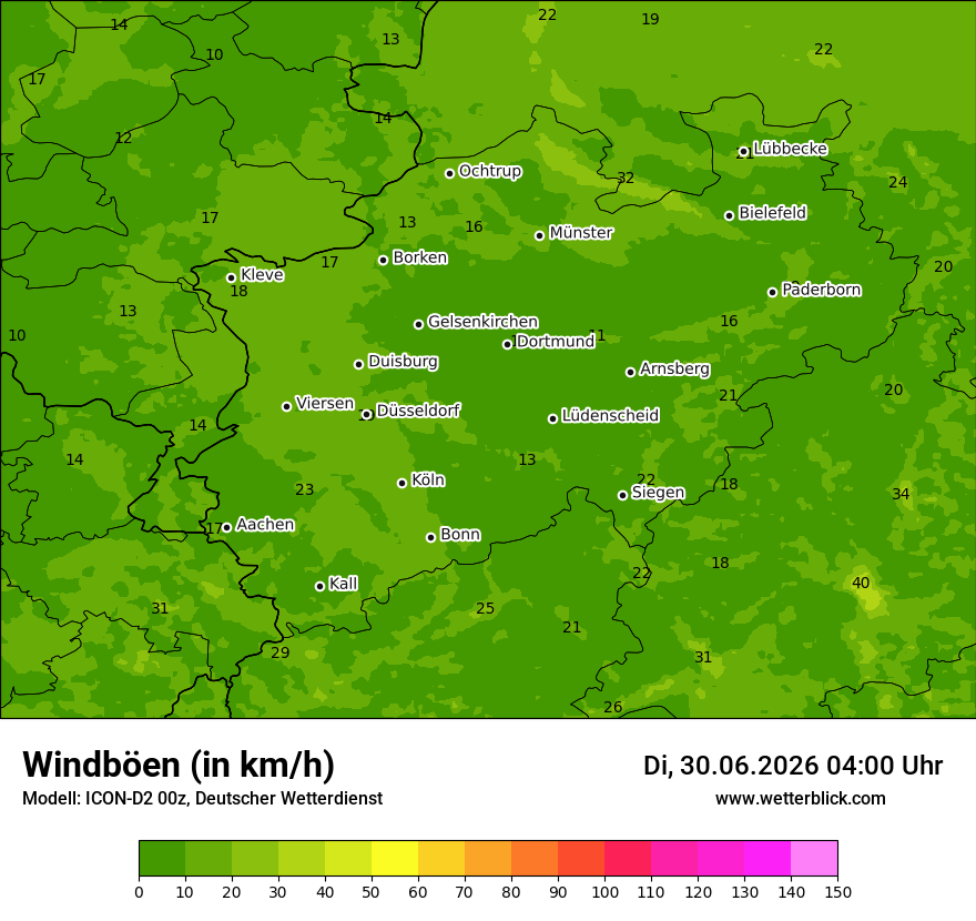 Maximale Windböen