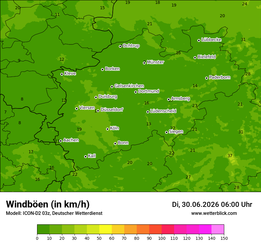 Maximale Windböen