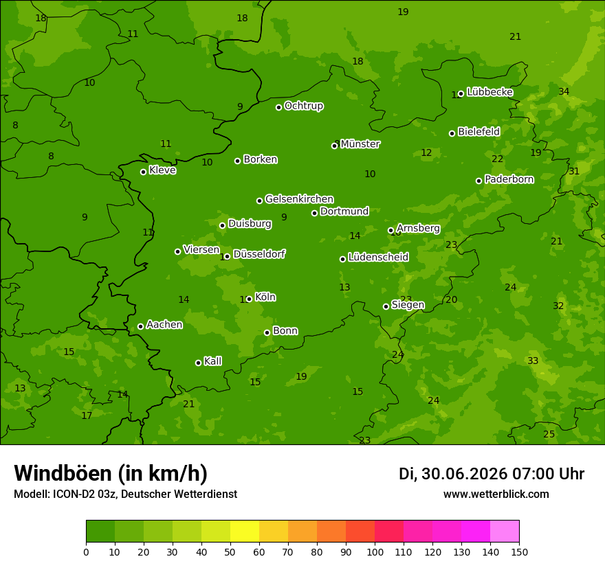 Maximale Windböen