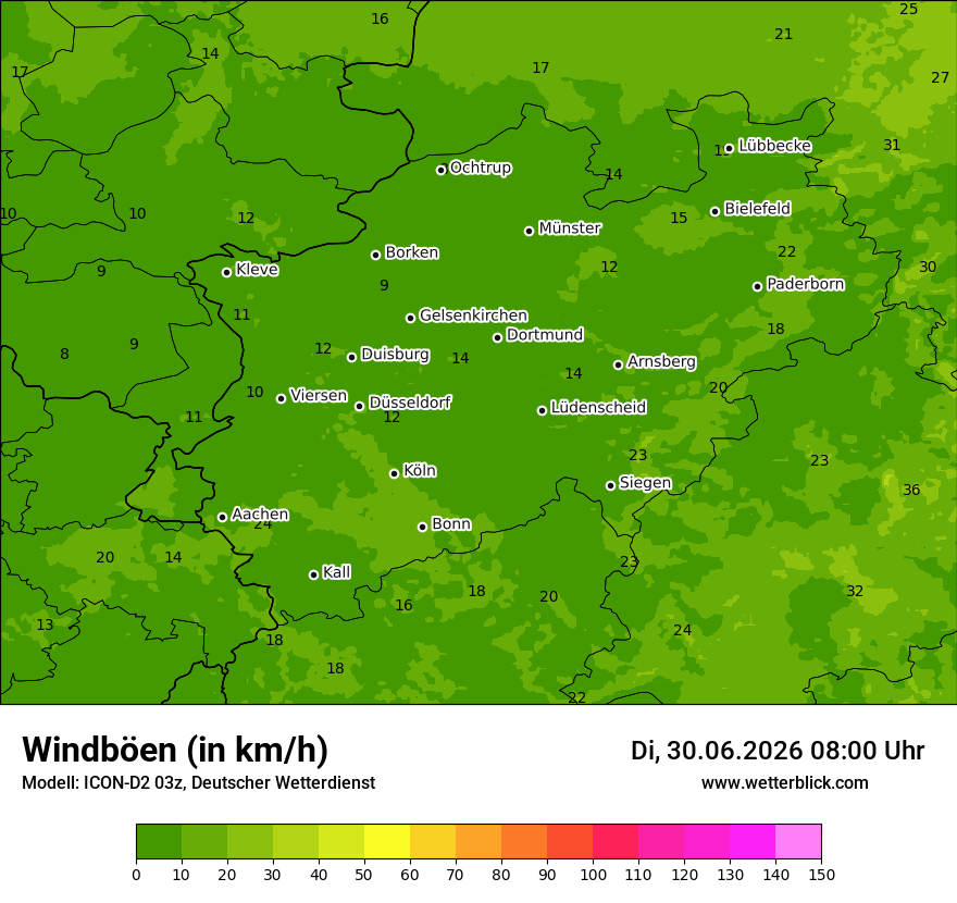 Maximale Windböen