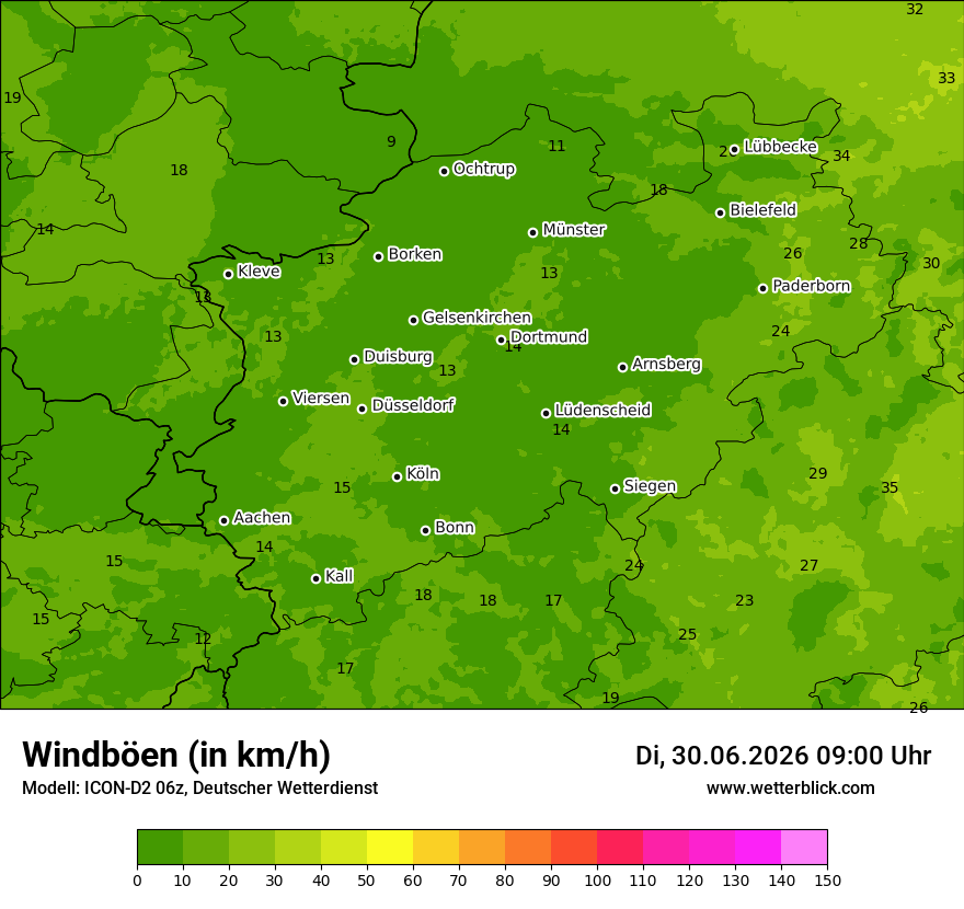 Maximale Windböen