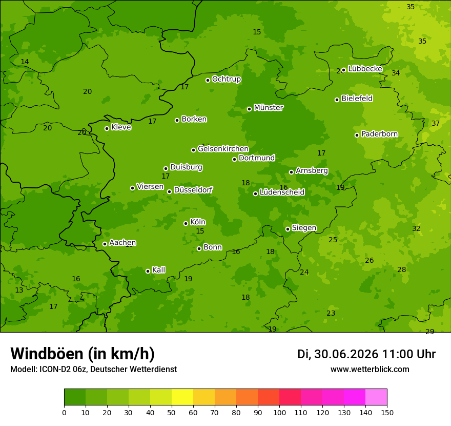 Maximale Windböen