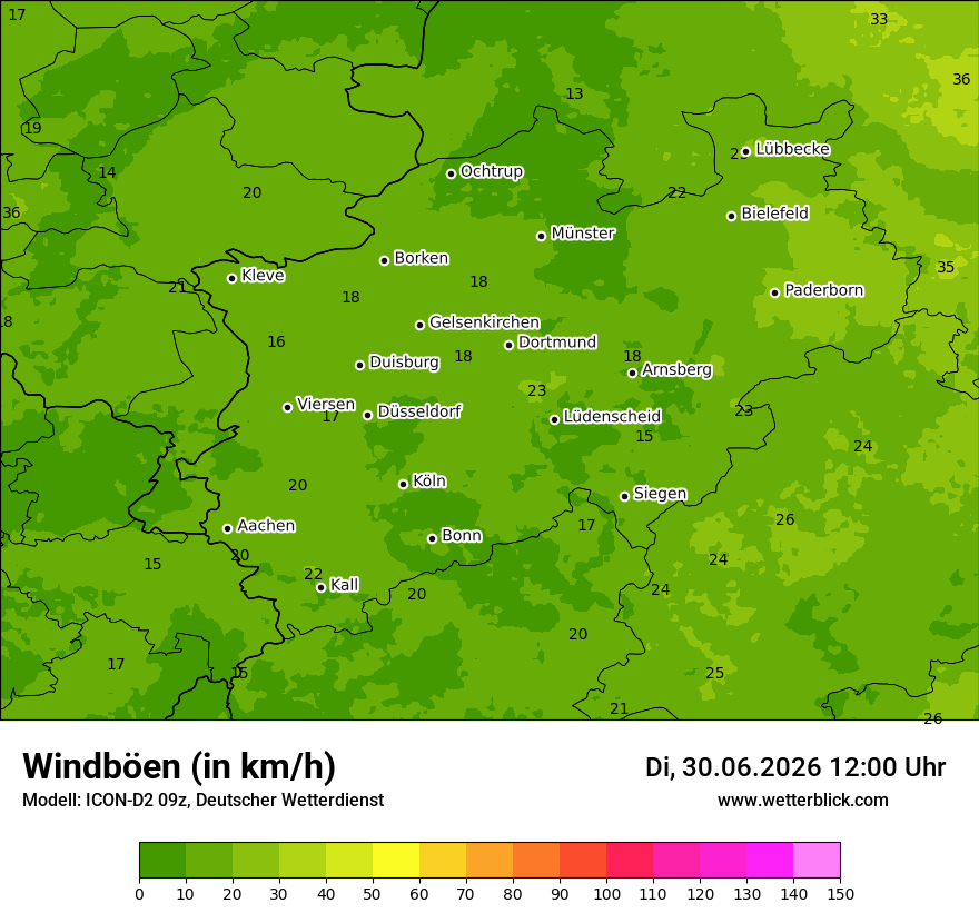 Maximale Windböen