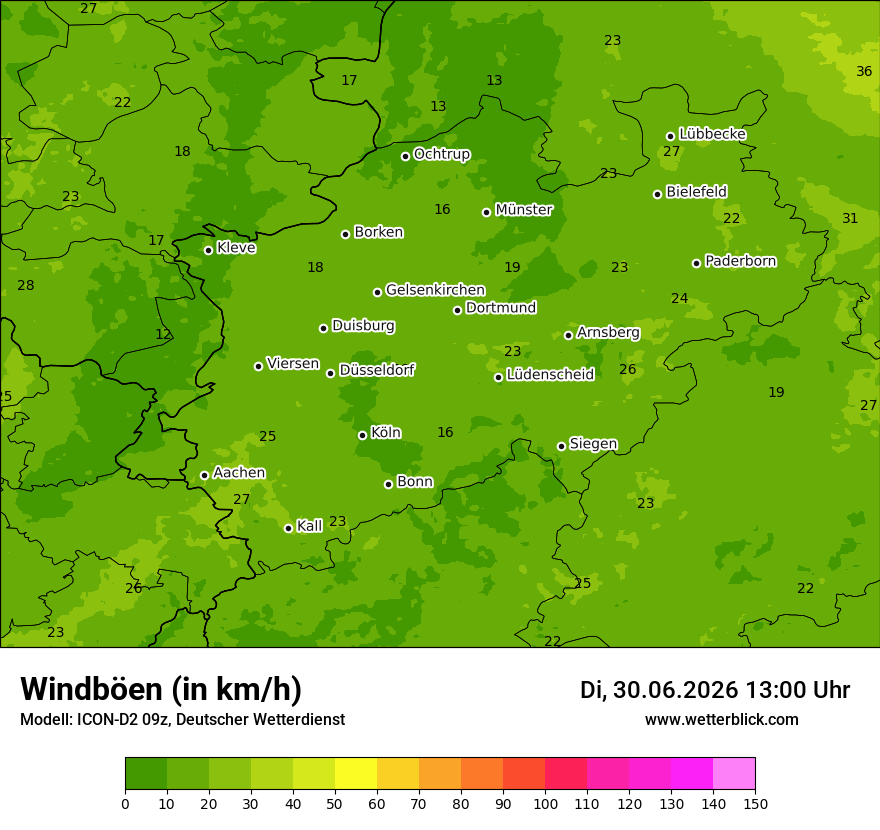 Maximale Windböen