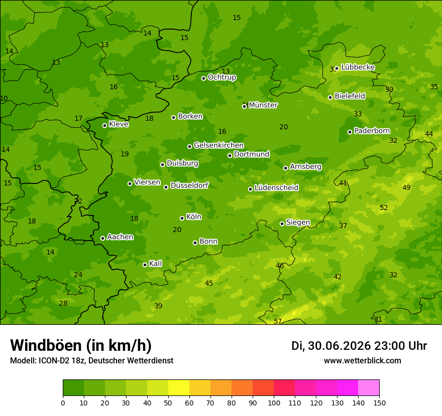 Maximale Windböen