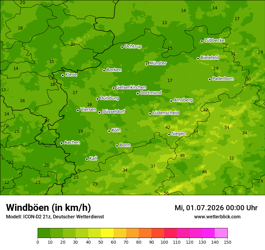 Maximale Windböen