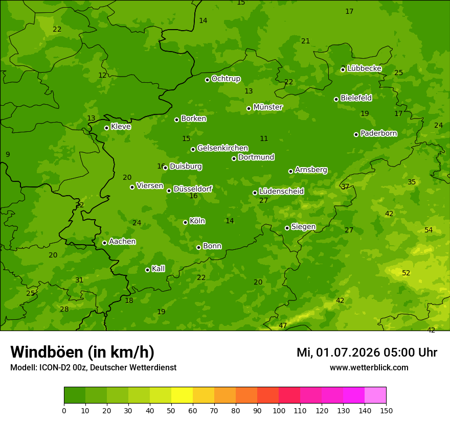 Maximale Windböen