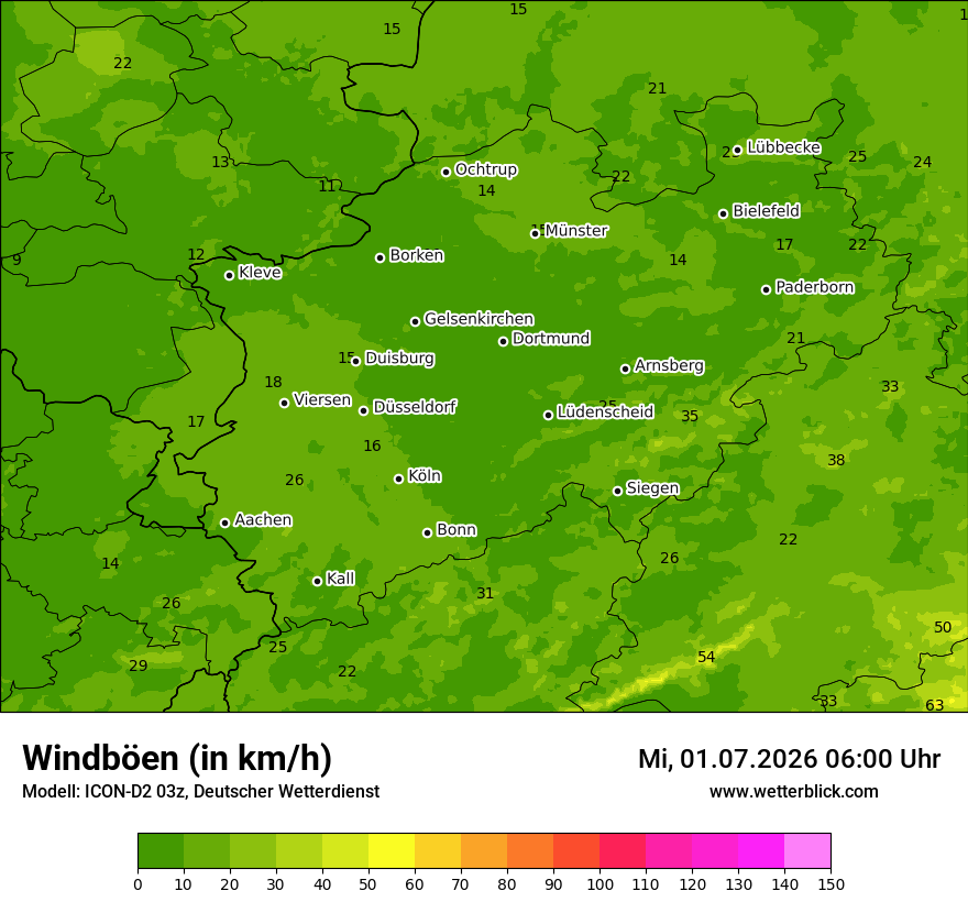 Maximale Windböen