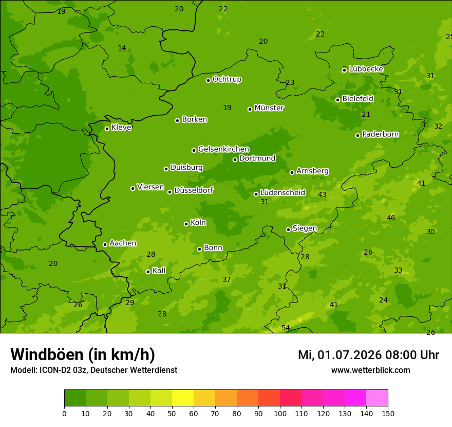 Maximale Windböen