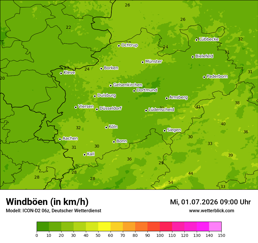 Maximale Windböen