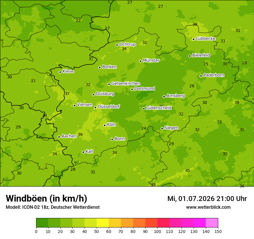 Maximale Windböen