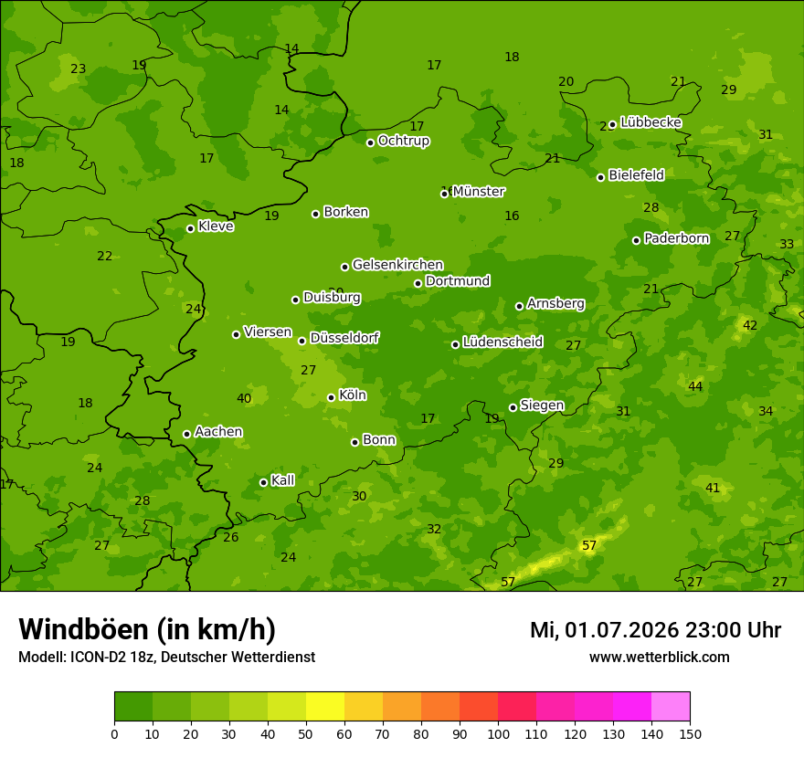 Maximale Windböen