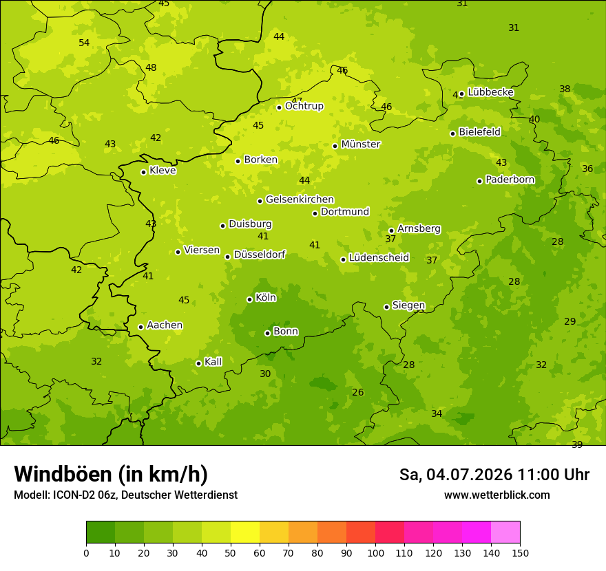Maximale Windböen