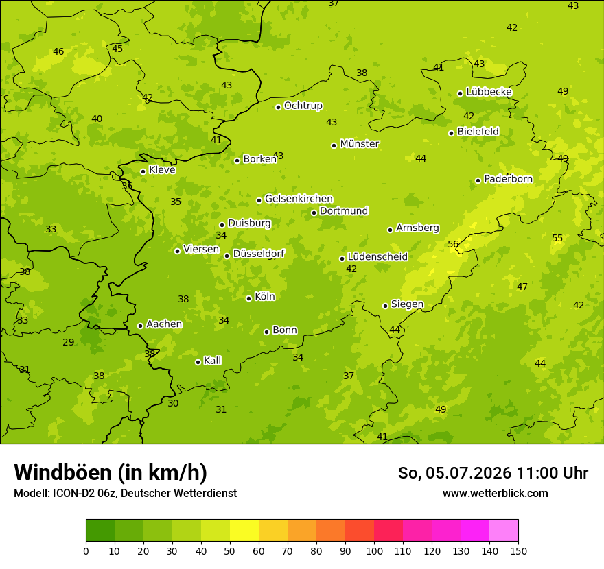 Maximale Windböen