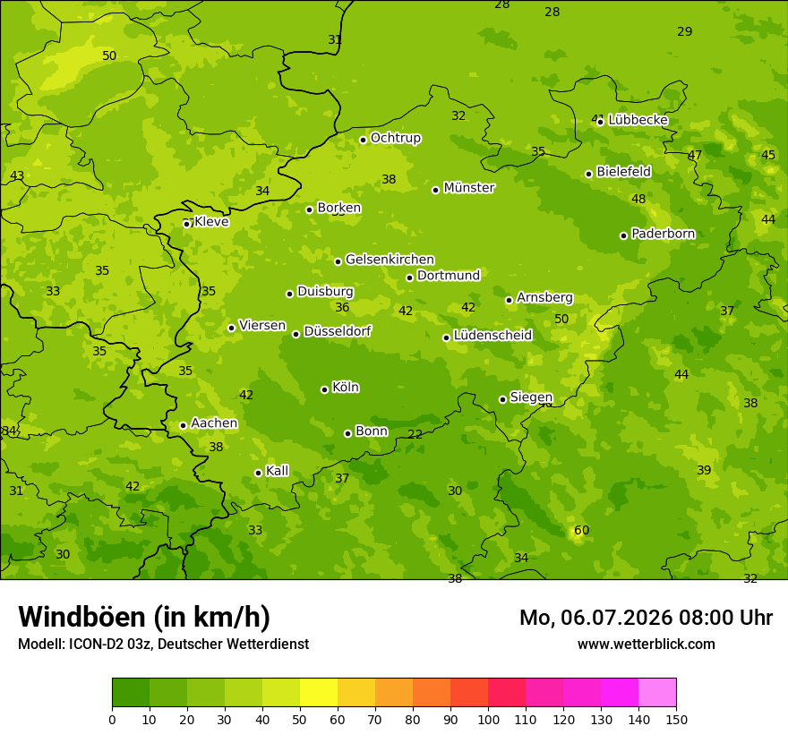 Maximale Windböen