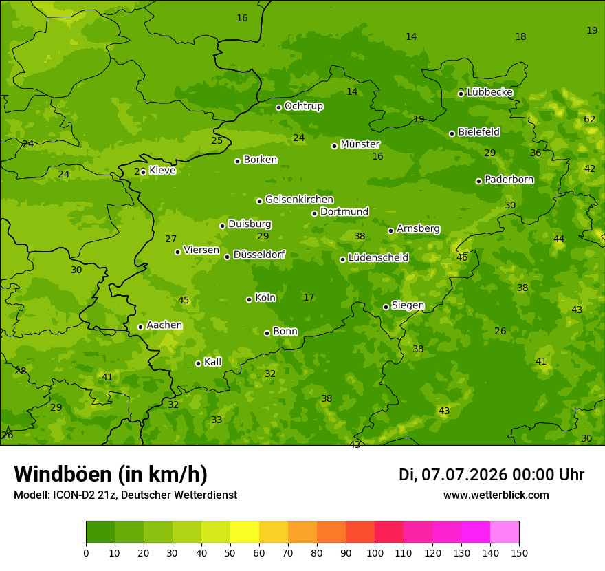 Maximale Windböen