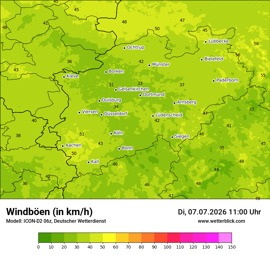 Maximale Windböen
