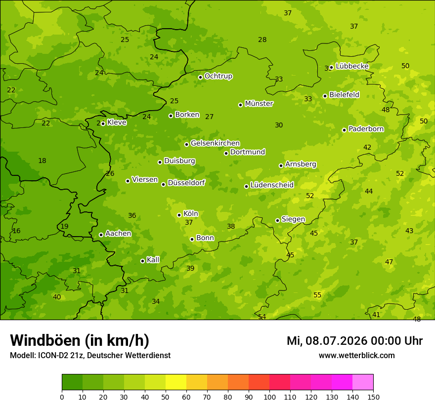 Maximale Windböen