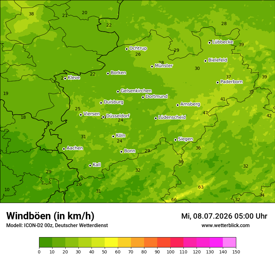 Maximale Windböen