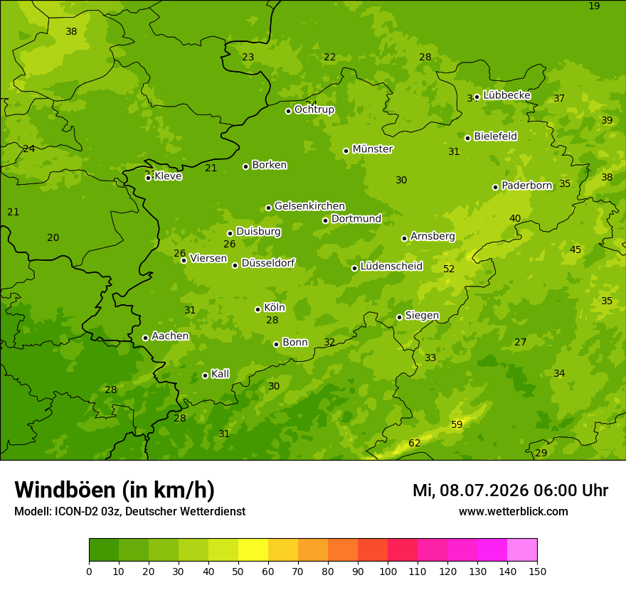 Maximale Windböen