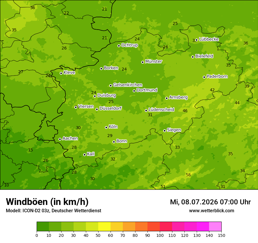 Maximale Windböen