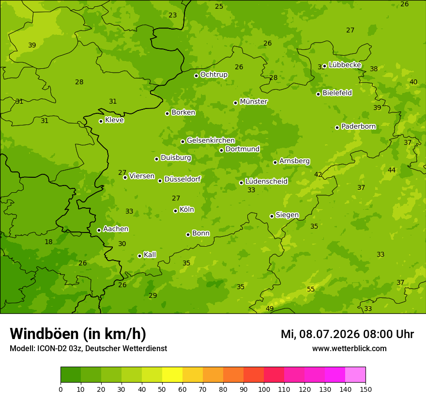 Maximale Windböen