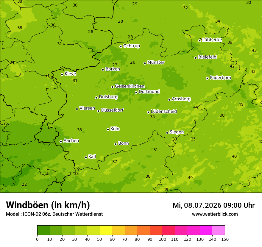 Maximale Windböen
