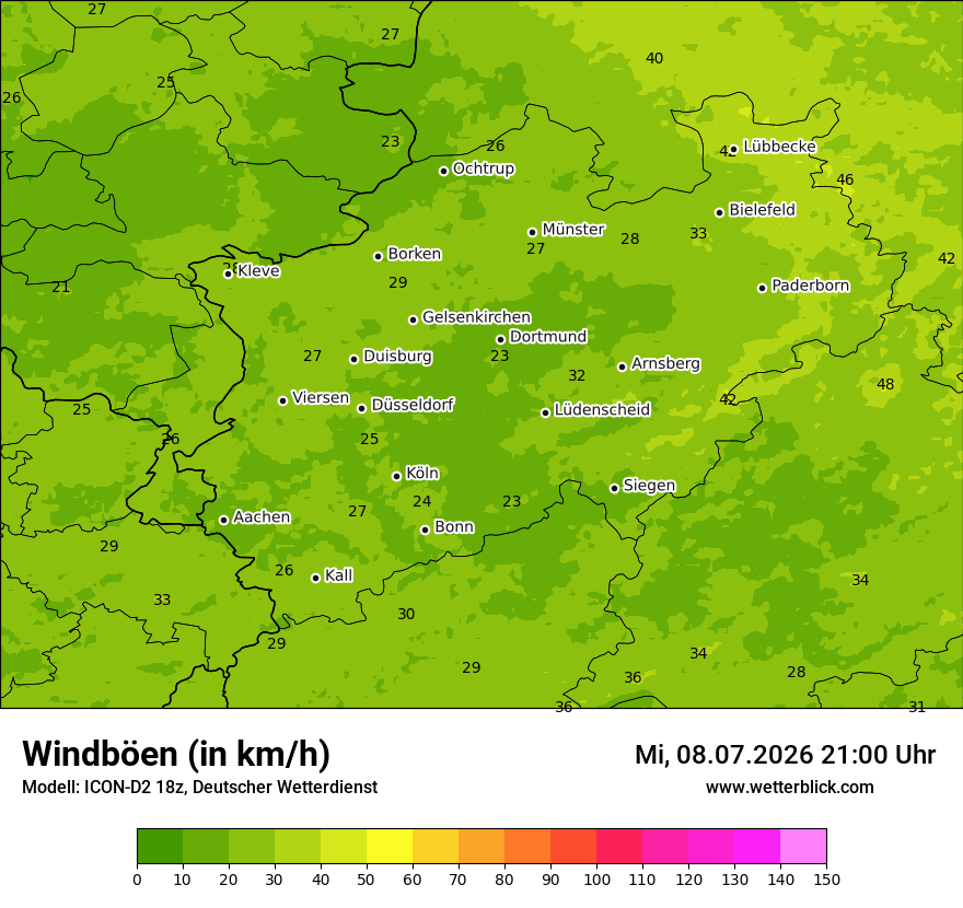 Maximale Windböen