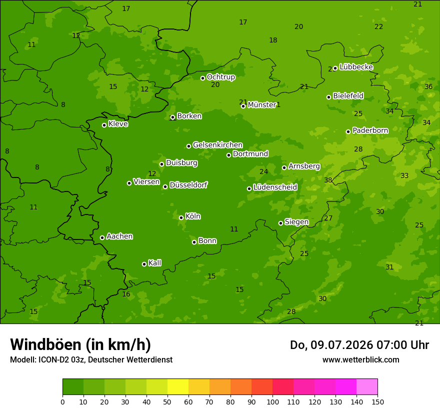 Maximale Windböen