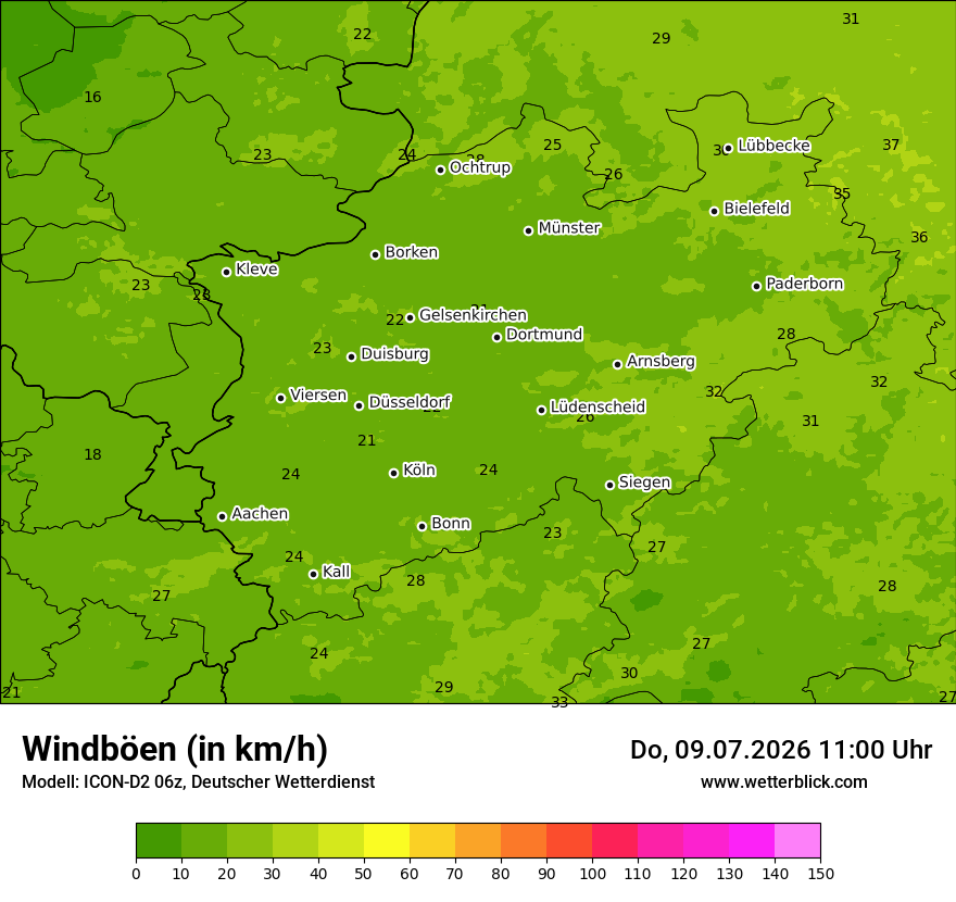 Maximale Windböen