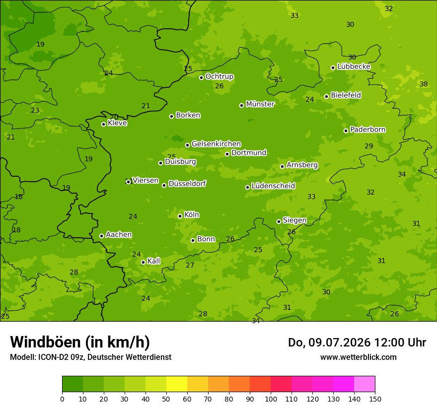 Maximale Windböen