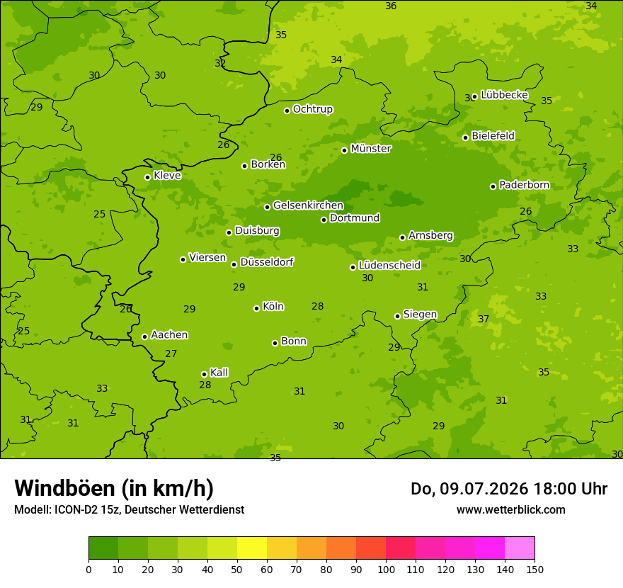 Maximale Windböen