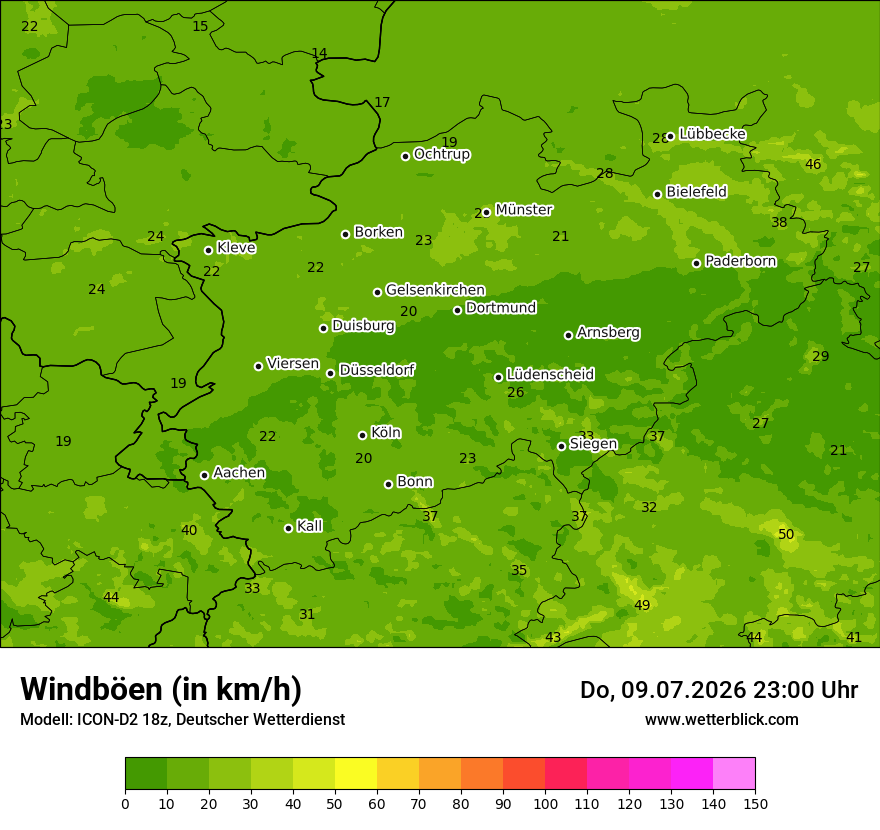 Maximale Windböen