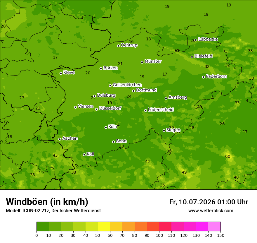 Maximale Windböen