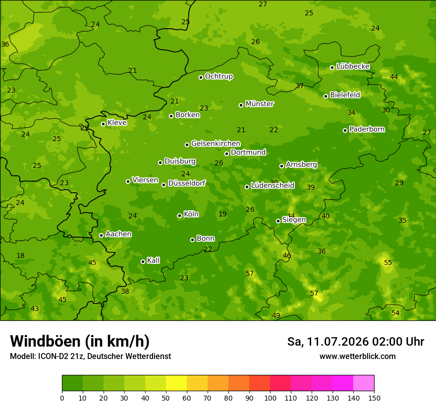 Maximale Windböen