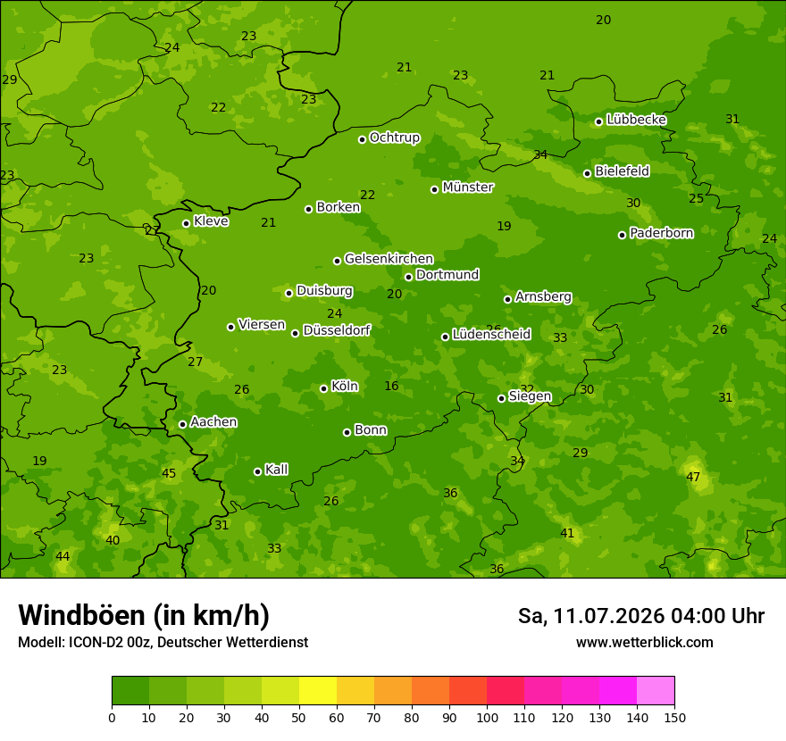 Maximale Windböen