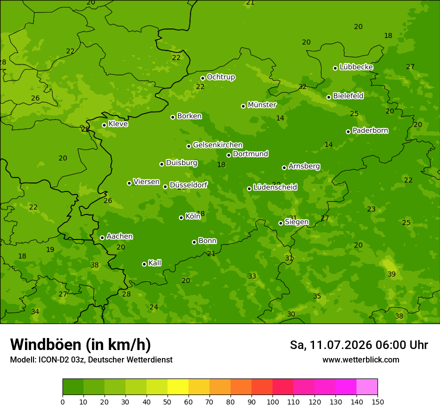 Maximale Windböen