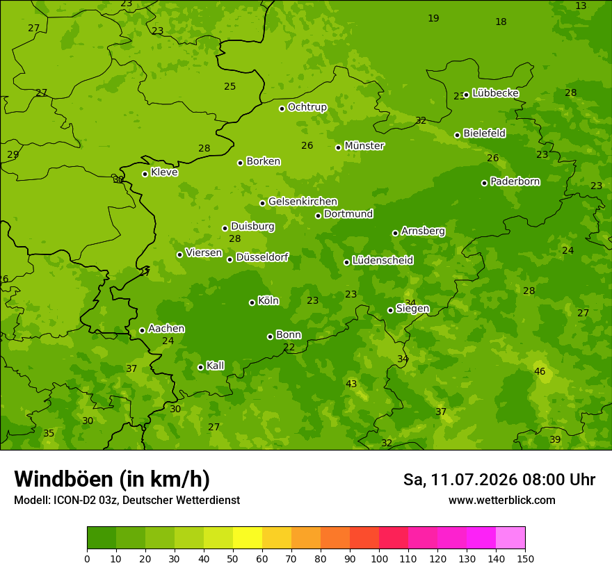 Maximale Windböen