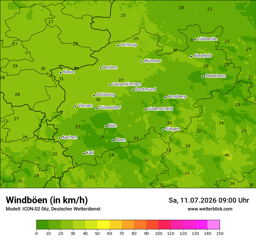 Maximale Windböen