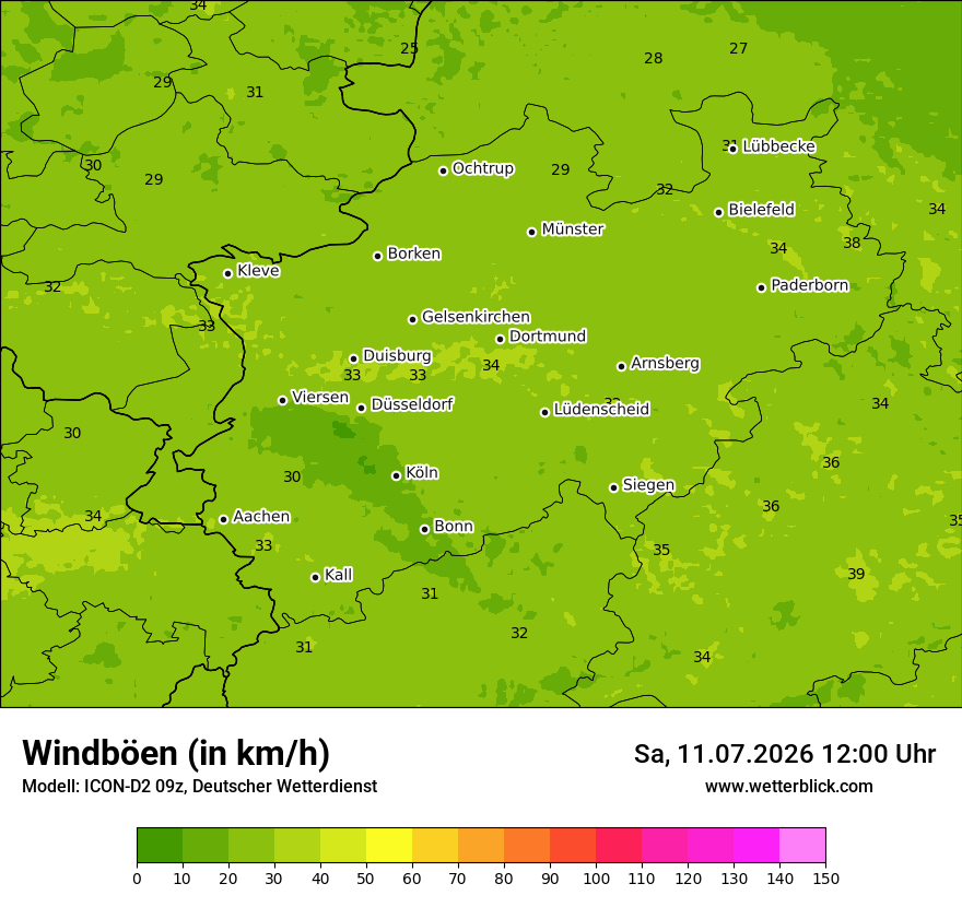 Maximale Windböen
