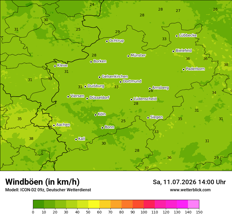 Maximale Windböen