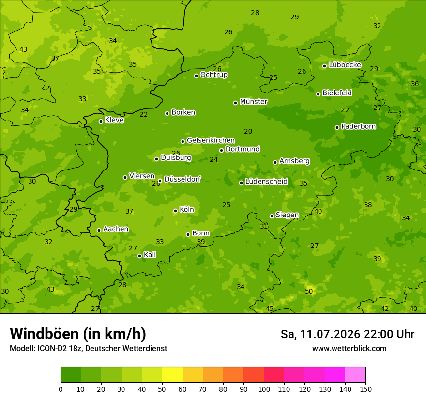 Maximale Windböen