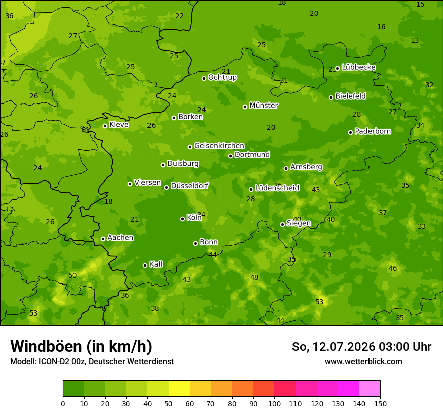 Maximale Windböen