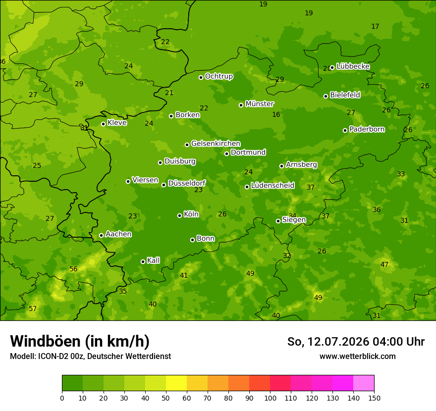 Maximale Windböen