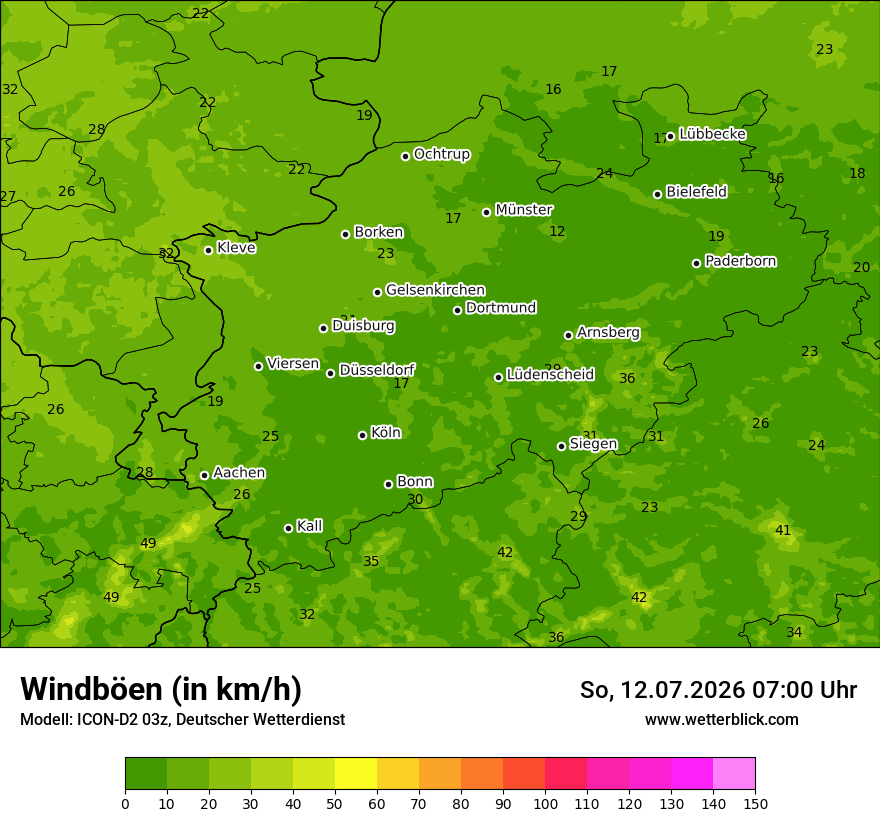 Maximale Windböen